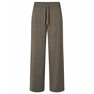 Rabens Saloner Filine Knit lounge wide pants Mole Melange